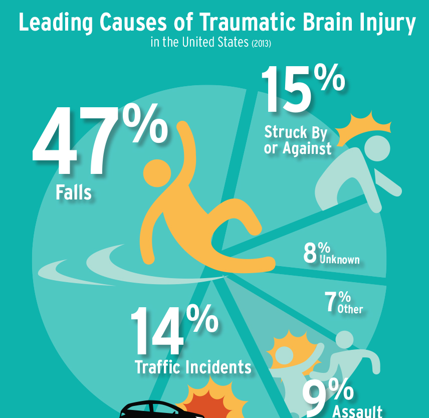 Infographic Leading Causes Of Traumatic Brain Injury Brainline