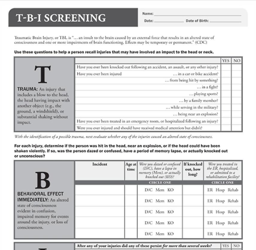 Tbi Screening Tool Brainline 3038